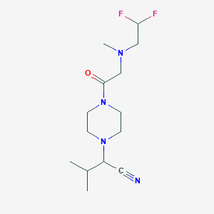 2-[4-[2-[2,2-Difluoroethyl(methyl)amino]acetyl]piperazin-1-yl]-3-methylbutanenitrile