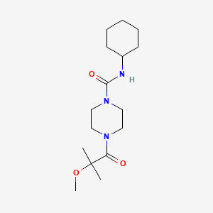 N-cyclohexyl-4-(2-methoxy-2-methylpropanoyl)piperazine-1-carboxamide