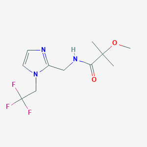 2-methoxy-2-methyl-N-[[1-(2,2,2-trifluoroethyl)imidazol-2-yl]methyl]propanamide