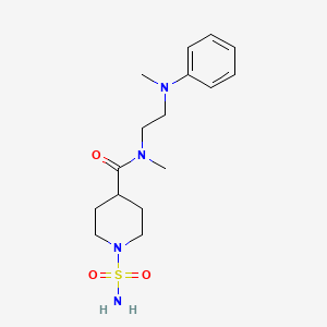 molecular formula C16H26N4O3S B6963662 N-methyl-N-[2-(N-methylanilino)ethyl]-1-sulfamoylpiperidine-4-carboxamide 