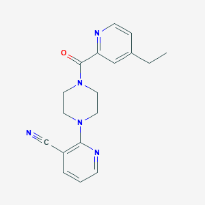 molecular formula C18H19N5O B6963682 2-[4-(4-Ethylpyridine-2-carbonyl)piperazin-1-yl]pyridine-3-carbonitrile 