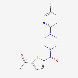 1-[5-[4-(5-Fluoropyridin-2-yl)piperazine-1-carbonyl]thiophen-2-yl]ethanone