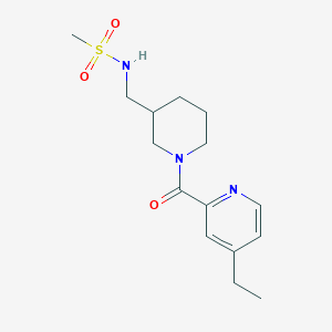 N-[[1-(4-ethylpyridine-2-carbonyl)piperidin-3-yl]methyl]methanesulfonamide