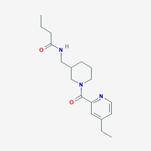 N-[[1-(4-ethylpyridine-2-carbonyl)piperidin-3-yl]methyl]butanamide