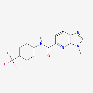 molecular formula C15H17F3N4O B6963702 3-methyl-N-[4-(trifluoromethyl)cyclohexyl]imidazo[4,5-b]pyridine-5-carboxamide 