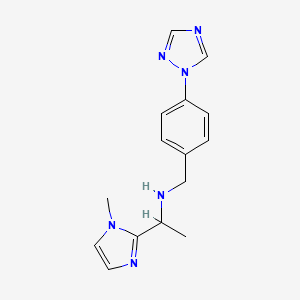 1-(1-methylimidazol-2-yl)-N-[[4-(1,2,4-triazol-1-yl)phenyl]methyl]ethanamine