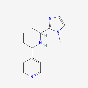 N-[1-(1-methylimidazol-2-yl)ethyl]-1-pyridin-4-ylpropan-1-amine