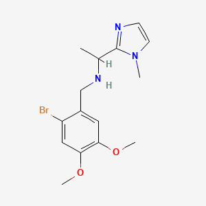 molecular formula C15H20BrN3O2 B6963761 N-[(2-bromo-4,5-dimethoxyphenyl)methyl]-1-(1-methylimidazol-2-yl)ethanamine 