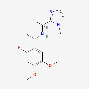 1-(2-fluoro-4,5-dimethoxyphenyl)-N-[1-(1-methylimidazol-2-yl)ethyl]ethanamine