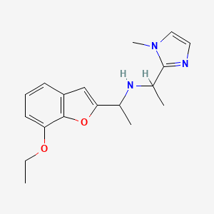 molecular formula C18H23N3O2 B6963805 1-(7-ethoxy-1-benzofuran-2-yl)-N-[1-(1-methylimidazol-2-yl)ethyl]ethanamine 