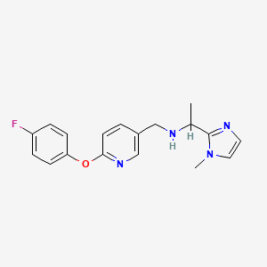 N-[[6-(4-fluorophenoxy)pyridin-3-yl]methyl]-1-(1-methylimidazol-2-yl)ethanamine