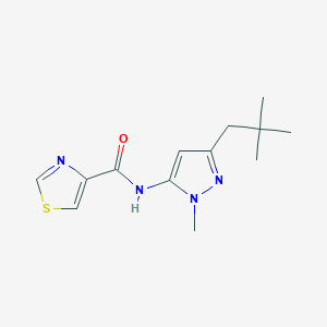 N-[5-(2,2-dimethylpropyl)-2-methylpyrazol-3-yl]-1,3-thiazole-4-carboxamide