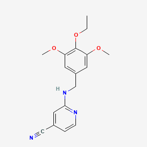 molecular formula C17H19N3O3 B6963884 2-[(4-Ethoxy-3,5-dimethoxyphenyl)methylamino]pyridine-4-carbonitrile 