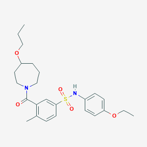 N-(4-ethoxyphenyl)-4-methyl-3-(4-propoxyazepane-1-carbonyl)benzenesulfonamide