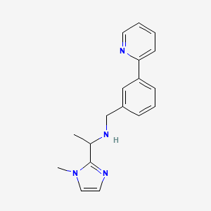 1-(1-methylimidazol-2-yl)-N-[(3-pyridin-2-ylphenyl)methyl]ethanamine