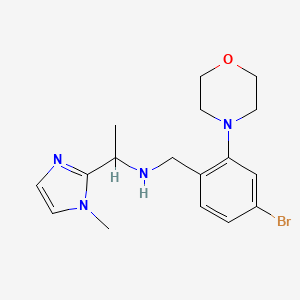 N-[(4-bromo-2-morpholin-4-ylphenyl)methyl]-1-(1-methylimidazol-2-yl)ethanamine