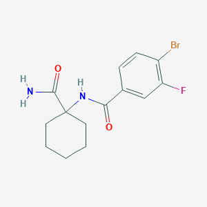 molecular formula C14H16BrFN2O2 B6963929 4-bromo-N-(1-carbamoylcyclohexyl)-3-fluorobenzamide 