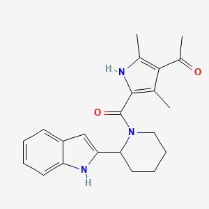 1-[5-[2-(1H-indol-2-yl)piperidine-1-carbonyl]-2,4-dimethyl-1H-pyrrol-3-yl]ethanone