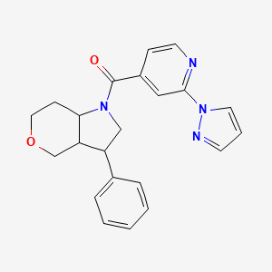 (3-phenyl-3,3a,4,6,7,7a-hexahydro-2H-pyrano[4,3-b]pyrrol-1-yl)-(2-pyrazol-1-ylpyridin-4-yl)methanone