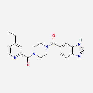 molecular formula C20H21N5O2 B6963951 3H-benzimidazol-5-yl-[4-(4-ethylpyridine-2-carbonyl)piperazin-1-yl]methanone 