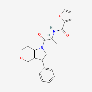 N-[1-oxo-1-(3-phenyl-3,3a,4,6,7,7a-hexahydro-2H-pyrano[4,3-b]pyrrol-1-yl)propan-2-yl]furan-2-carboxamide