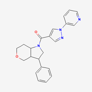 molecular formula C22H22N4O2 B6963971 (3-phenyl-3,3a,4,6,7,7a-hexahydro-2H-pyrano[4,3-b]pyrrol-1-yl)-(1-pyridin-3-ylpyrazol-4-yl)methanone 