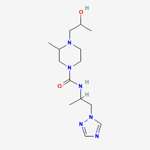 4-(2-hydroxypropyl)-3-methyl-N-[1-(1,2,4-triazol-1-yl)propan-2-yl]piperazine-1-carboxamide