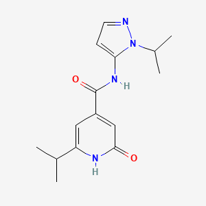 2-oxo-6-propan-2-yl-N-(2-propan-2-ylpyrazol-3-yl)-1H-pyridine-4-carboxamide