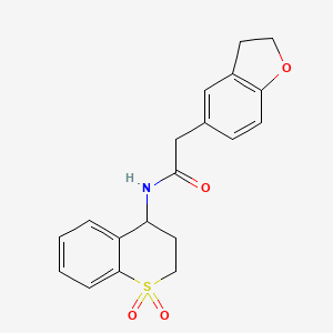 2-(2,3-dihydro-1-benzofuran-5-yl)-N-(1,1-dioxo-3,4-dihydro-2H-thiochromen-4-yl)acetamide