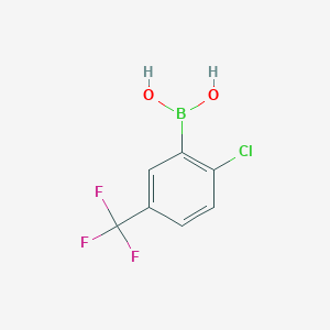 molecular formula C7H5BClF3O2 B069640 2-Chloro-5-(trifluoromethyl)phenylboronic acid CAS No. 182344-18-9