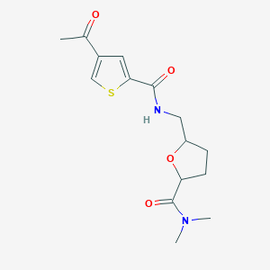 molecular formula C15H20N2O4S B6964005 5-[[(4-acetylthiophene-2-carbonyl)amino]methyl]-N,N-dimethyloxolane-2-carboxamide 