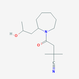 4-[2-(2-Hydroxypropyl)azepan-1-yl]-2,2-dimethyl-4-oxobutanenitrile