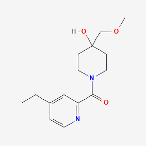 molecular formula C15H22N2O3 B6964032 (4-Ethylpyridin-2-yl)-[4-hydroxy-4-(methoxymethyl)piperidin-1-yl]methanone 