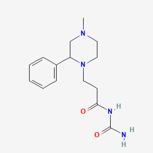 N-carbamoyl-3-(4-methyl-2-phenylpiperazin-1-yl)propanamide