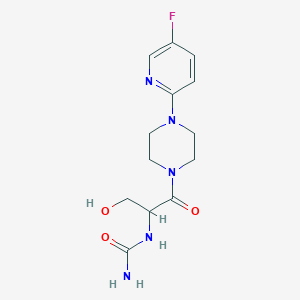 [1-[4-(5-Fluoropyridin-2-yl)piperazin-1-yl]-3-hydroxy-1-oxopropan-2-yl]urea