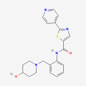 N-[2-[(4-hydroxypiperidin-1-yl)methyl]phenyl]-2-pyridin-4-yl-1,3-thiazole-5-carboxamide