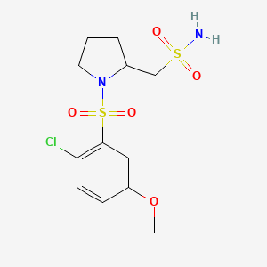 [1-(2-Chloro-5-methoxyphenyl)sulfonylpyrrolidin-2-yl]methanesulfonamide