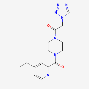 1-[4-(4-Ethylpyridine-2-carbonyl)piperazin-1-yl]-2-(tetrazol-1-yl)ethanone