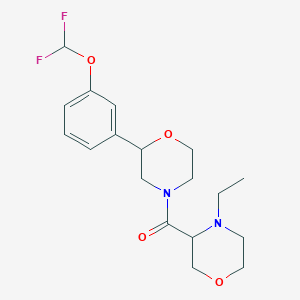 [2-[3-(Difluoromethoxy)phenyl]morpholin-4-yl]-(4-ethylmorpholin-3-yl)methanone