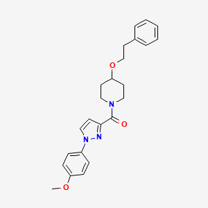 [1-(4-Methoxyphenyl)pyrazol-3-yl]-[4-(2-phenylethoxy)piperidin-1-yl]methanone