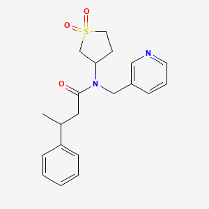 N-(1,1-dioxothiolan-3-yl)-3-phenyl-N-(pyridin-3-ylmethyl)butanamide