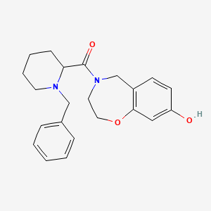 molecular formula C22H26N2O3 B6964185 (1-benzylpiperidin-2-yl)-(8-hydroxy-3,5-dihydro-2H-1,4-benzoxazepin-4-yl)methanone 