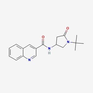 N-(1-tert-butyl-5-oxopyrrolidin-3-yl)quinoline-3-carboxamide