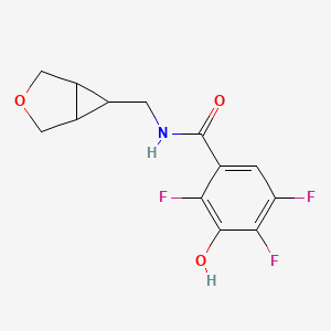 2,4,5-trifluoro-3-hydroxy-N-(3-oxabicyclo[3.1.0]hexan-6-ylmethyl)benzamide