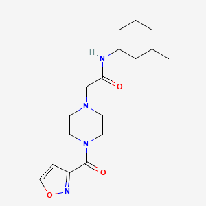 N-(3-methylcyclohexyl)-2-[4-(1,2-oxazole-3-carbonyl)piperazin-1-yl]acetamide