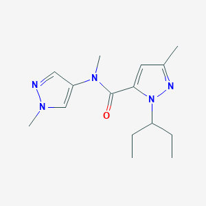 N,5-dimethyl-N-(1-methylpyrazol-4-yl)-2-pentan-3-ylpyrazole-3-carboxamide