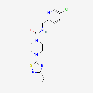 N-[(5-chloropyridin-2-yl)methyl]-4-(3-ethyl-1,2,4-thiadiazol-5-yl)piperazine-1-carboxamide