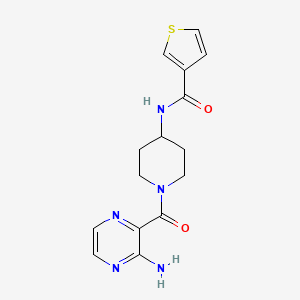 N-[1-(3-aminopyrazine-2-carbonyl)piperidin-4-yl]thiophene-3-carboxamide