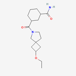 3-(2-Ethoxy-6-azaspiro[3.4]octane-6-carbonyl)cyclohexane-1-carboxamide