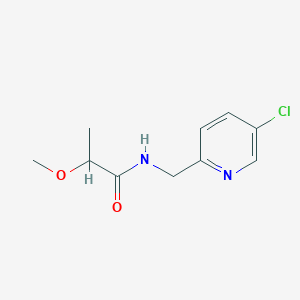 molecular formula C10H13ClN2O2 B6964273 N-[(5-chloropyridin-2-yl)methyl]-2-methoxypropanamide 